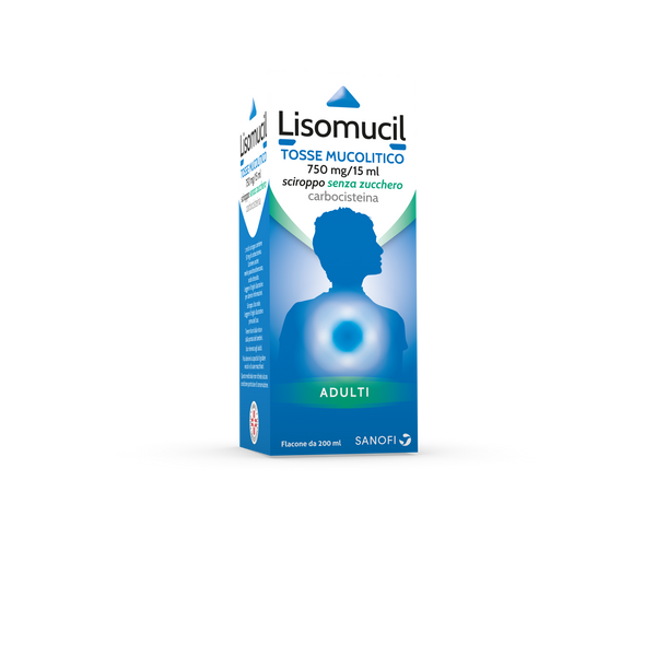 Lisomucil tosse mucolitico 750 mg/15 ml sciroppo senza zucchero