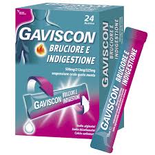 Gaviscon bruciore e indigestione 500mg/213mg/325mg sospensione orale gusto menta